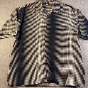 Men’s Button Up Fashion Shirt Polka Dots Shirt Sleeve Brown XL